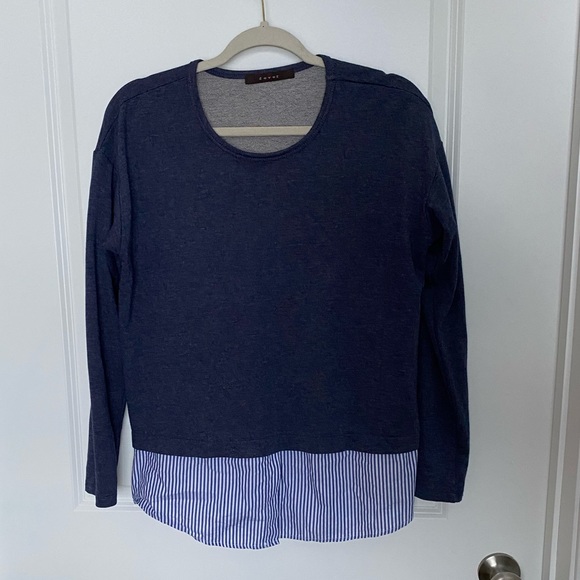 Side Zip Crew Neck - Picture 1 of 3